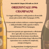 Degustazione Orizzontale 1996 Champagne 10 Giugno 2026 - Carta dei Vini