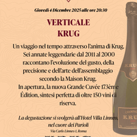 Degustazione Verticale Krug Hotel Villa Linneo 4 Dicembre 2025 - Carta dei Vini