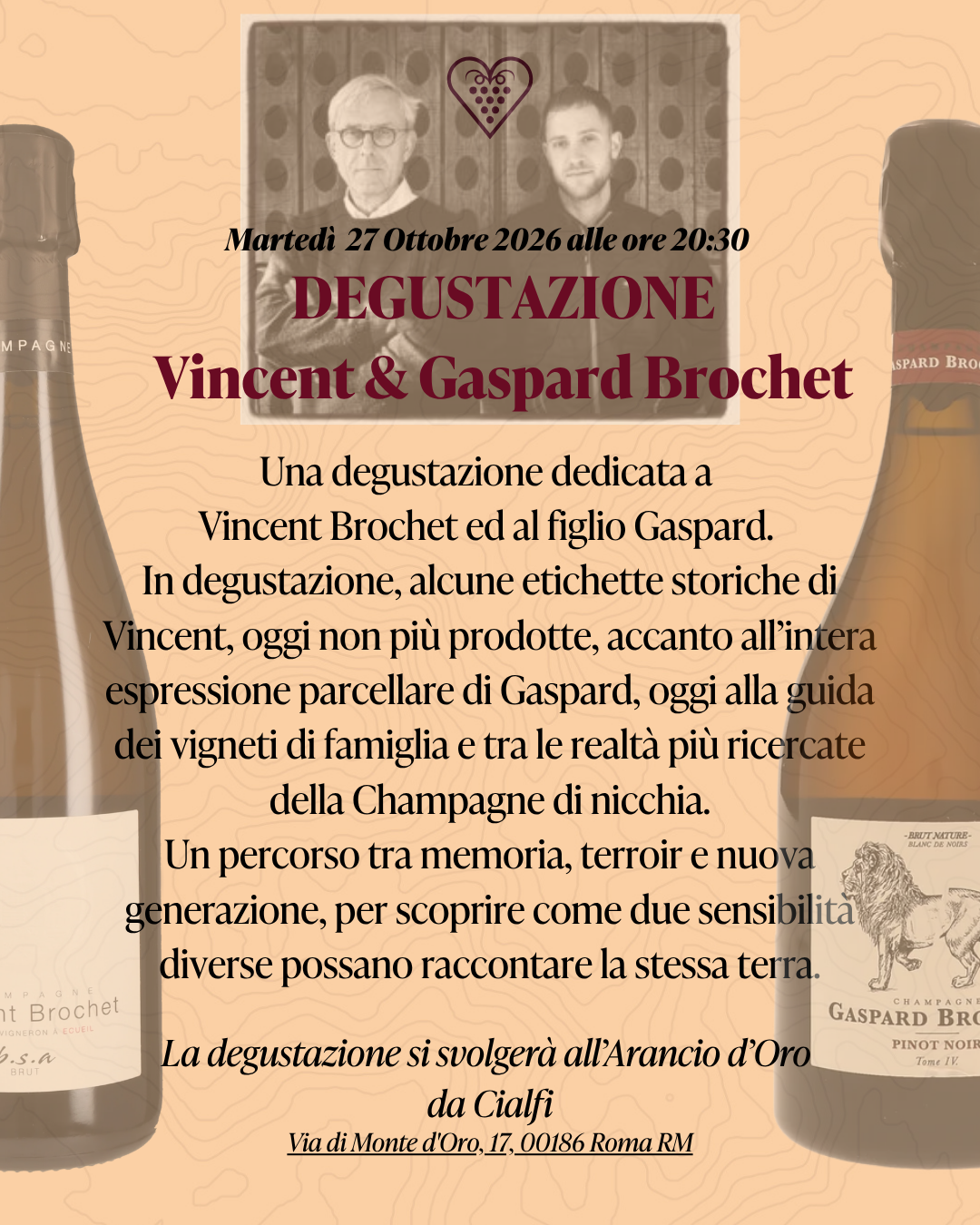 Degustazione Vincent e Gaspard Brochet 27 Ottobre 2026