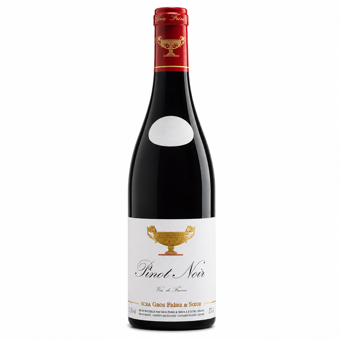 Bottiglia di Domaine Gros Frère et Soeur Pinot Nero Vin de France 2023, vino bianco di Borgogna.