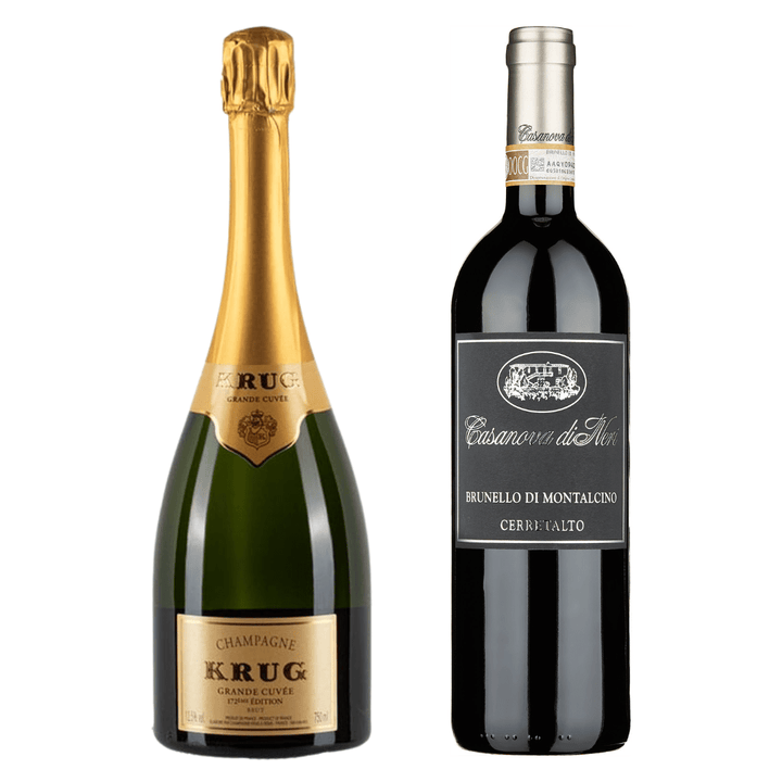 Box Promo Brunello di Montalcino Cerretalto 2010 + Krug 172 eme IN REGALO Carta dei Vini