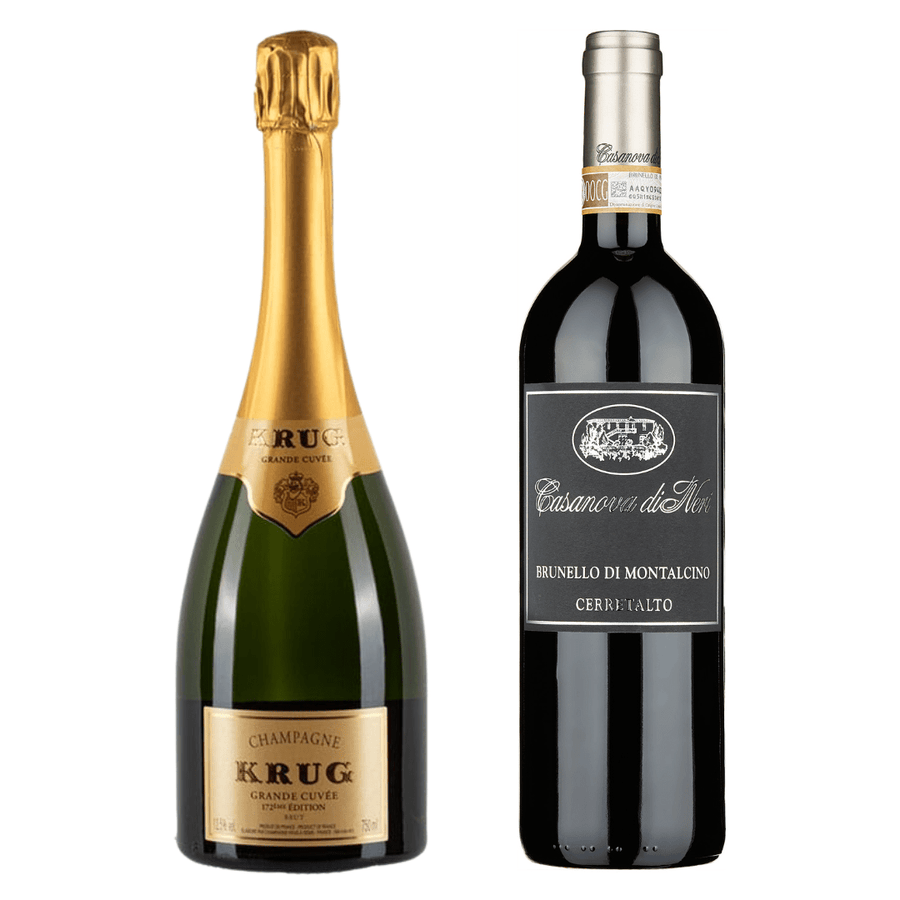 Box Promo Brunello di Montalcino Cerretalto 2010 + Krug 172 eme IN REGALO Carta dei Vini