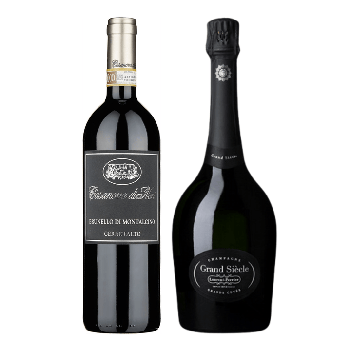 Box Promo Brunello di Montalcino "Cerretalto" 2010 + Laurent Perrier Grand Siecle n.23 - Carta dei Vini