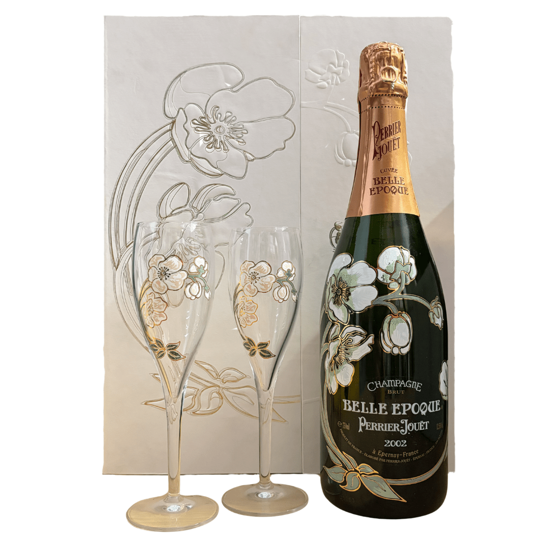 Champagne Perrier Jouët Belle Epoque 2002 + set 2 flute (box) - Carta dei Vini