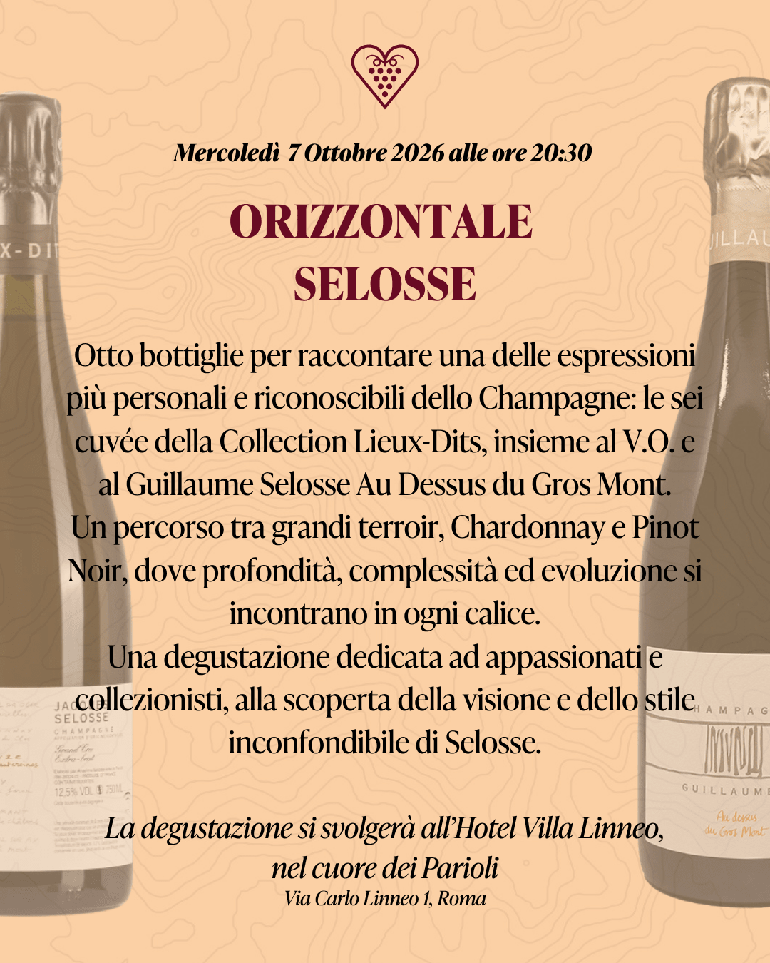 Degustazione Selosse 7 Ottobre 2026 - Carta dei Vini