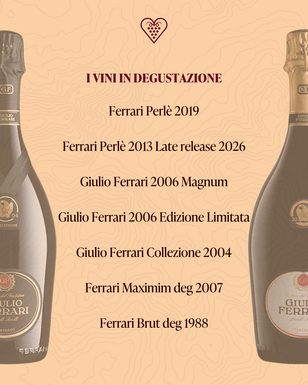 Degustazione Verticale Ferrari 28 Maggio 2026 - Carta dei Vini