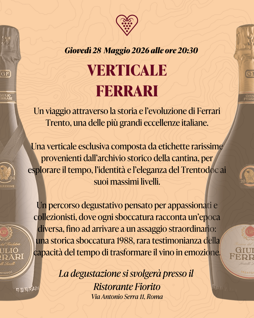 Degustazione Verticale Ferrari 28 Maggio 2026 - Carta dei Vini
