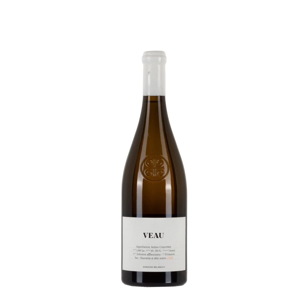 Bottiglia di vino bianco biologico Domaine Belargus Veau 2022, proveniente dalla Loira.