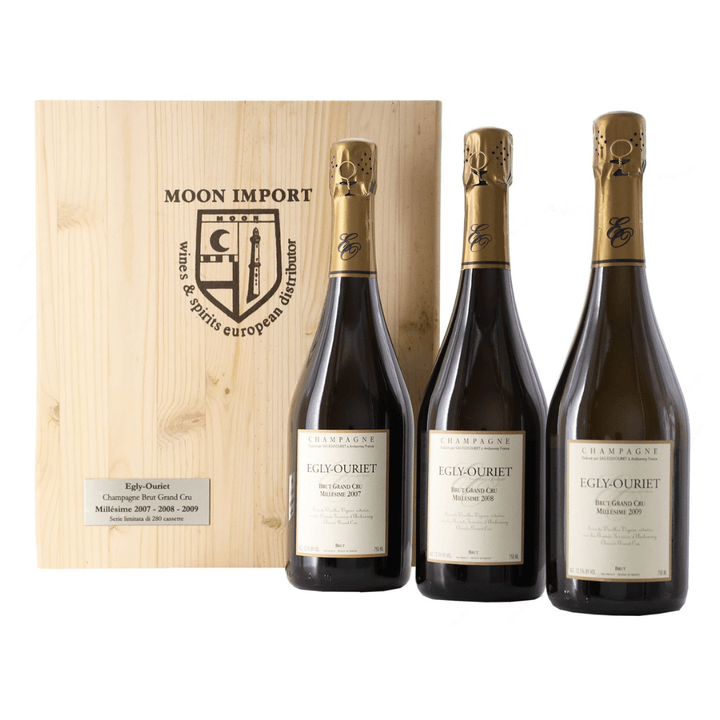 Egly - Ouriet Brut Grand Cru Millesimé 2007 / 2008 / 2009 3x75 cl in cassa legno - serie limitata (280 casse prodotte) - Carta dei Vini