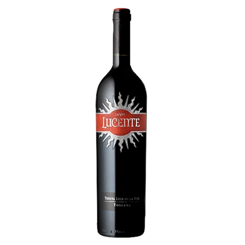 Bottiglia di vino rosso toscano Frescobaldi Lucente 2024 da 75 cl, Sangiovese in purezza di Montalcino.