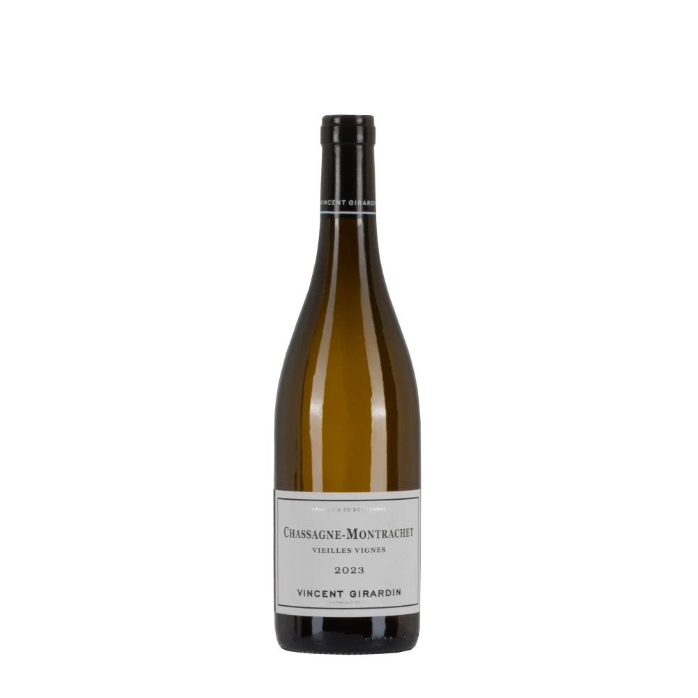 Bottiglia di vino bianco Vincent Girardin Chassagne Montrachet Vieilles Vignes 2023 da 75 cl.