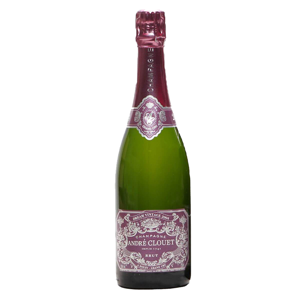 Bottiglia di Champagne Andre Clouet Dream Vintage 2005 Grand Cru Brut, da uve 100% Chardonnay.